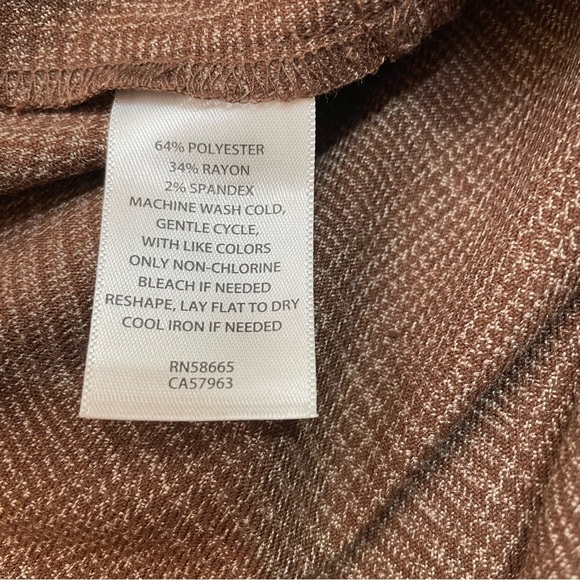 Nordstrom Treasure & Bond Brown Plaid Pants Corpcore Academia Womens Size Small - Picture 10 of 12